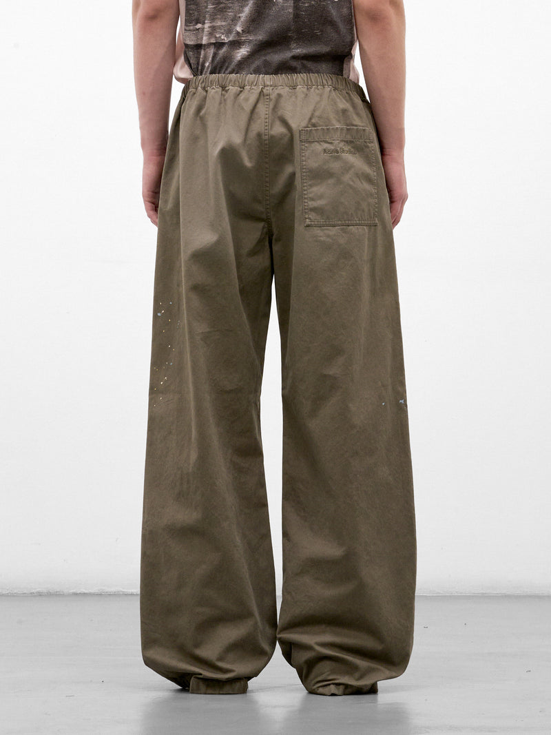 Green Cotton Wide Leg Trousers (RW-MN-TROU000010-DUSTY-GREEN)