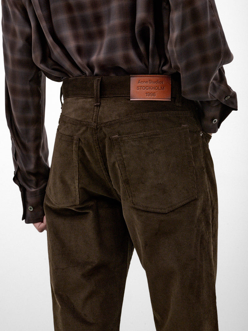 Brown Corduroy Flared Trousers (RW-MN-TROU000060-DARK-BROWN)