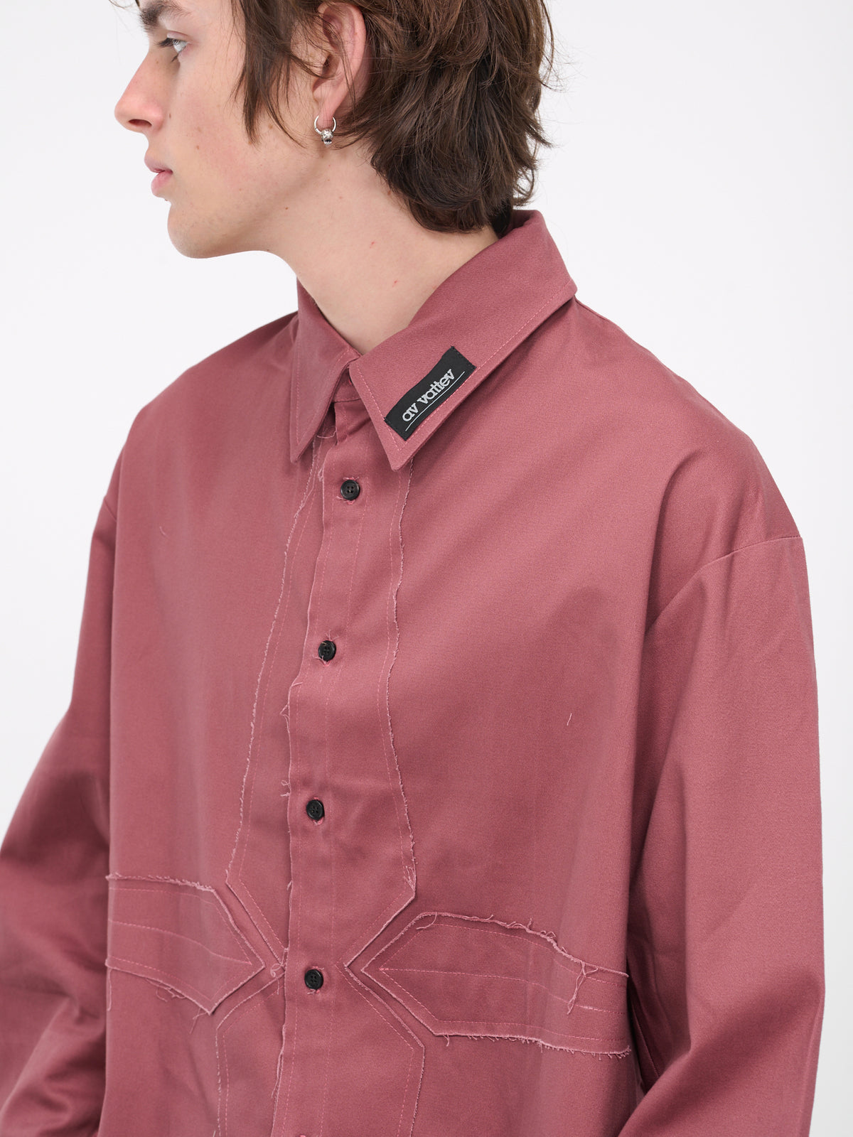 Patched Overshirt (S-01FG-DUSTY-PINK)