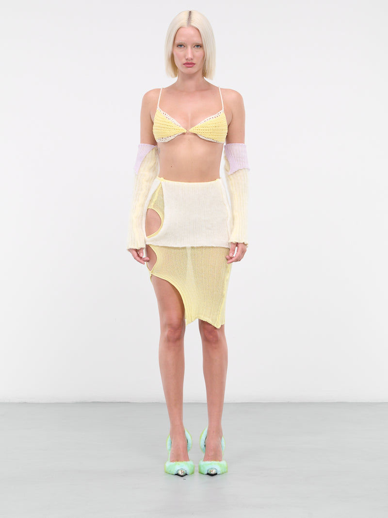 Crochet Knit Bra (B0102-YELLOW)