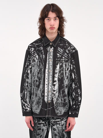 KAMIYA 国内買付 Trompe L’oeil Print Jacket カミヤ KAMIYA Trompe I'oeil Print Blouson （BLACK） -FASCINATE