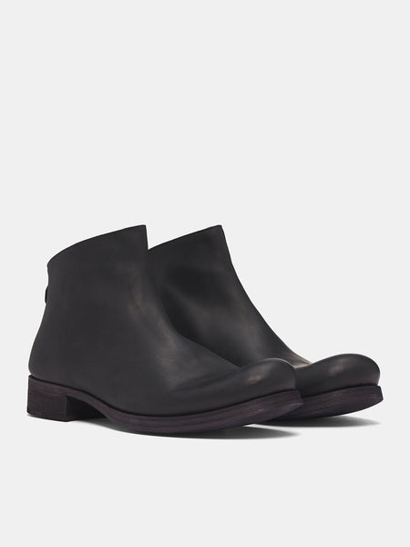 靴 BOEMOS Archive Back Zip Leather Boots S1N2Z-VA-1-5-BLACK-002741_0.