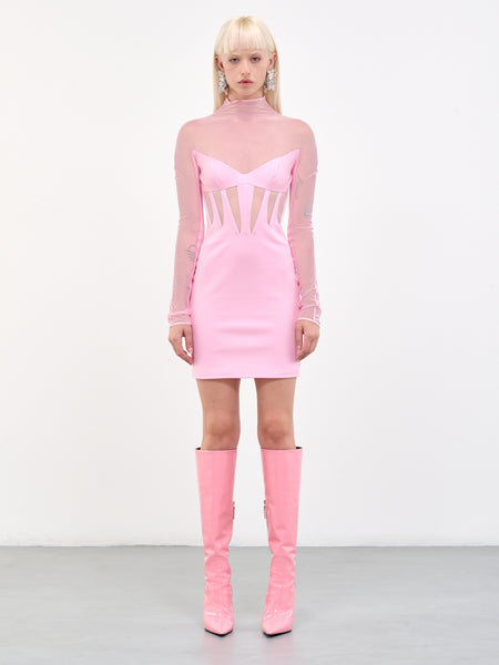 MUGLER Corset Illusion Dress | H.Lorenzo