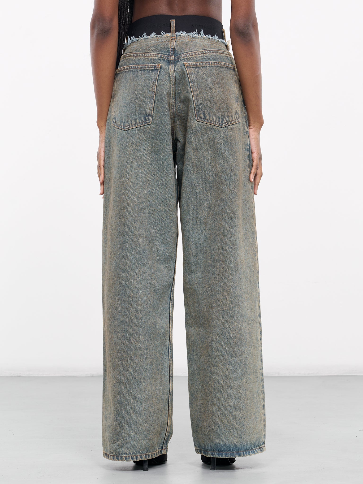 Distressed Waistband Jeans (S1UDEJE01-BLUE)
