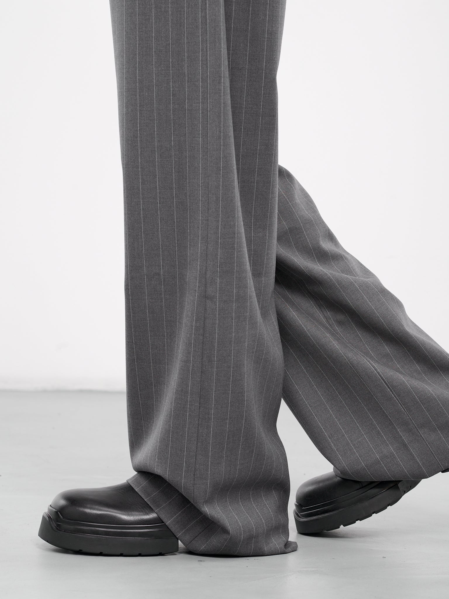 Elasticated Pinstripe Trousers (S1UPA02-GREY-PINSTRIPE)