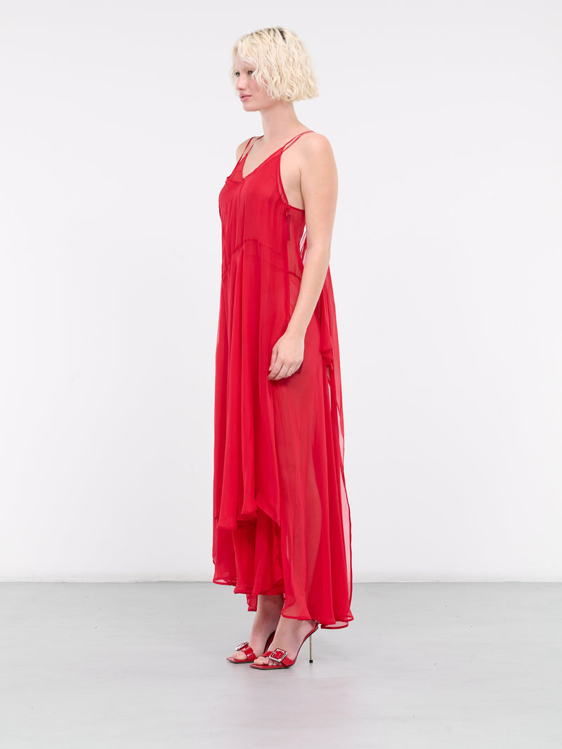 Pina Double Silk Dress (S1WDR03-RED)