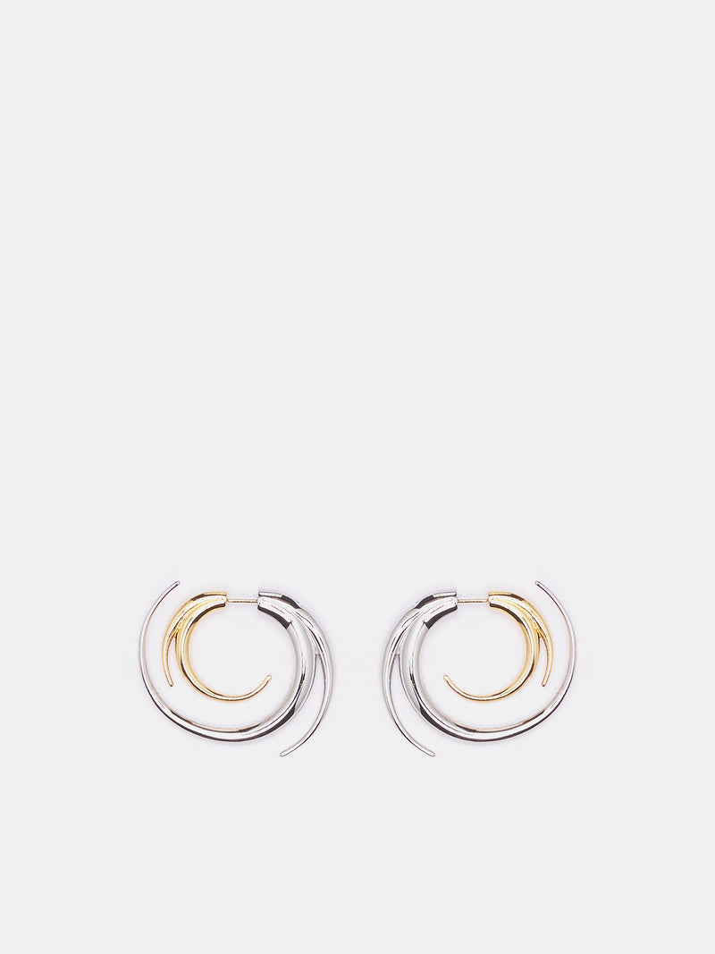 Medium Vortice Earrings (S25-EA012-P-SILVER-GOLD)