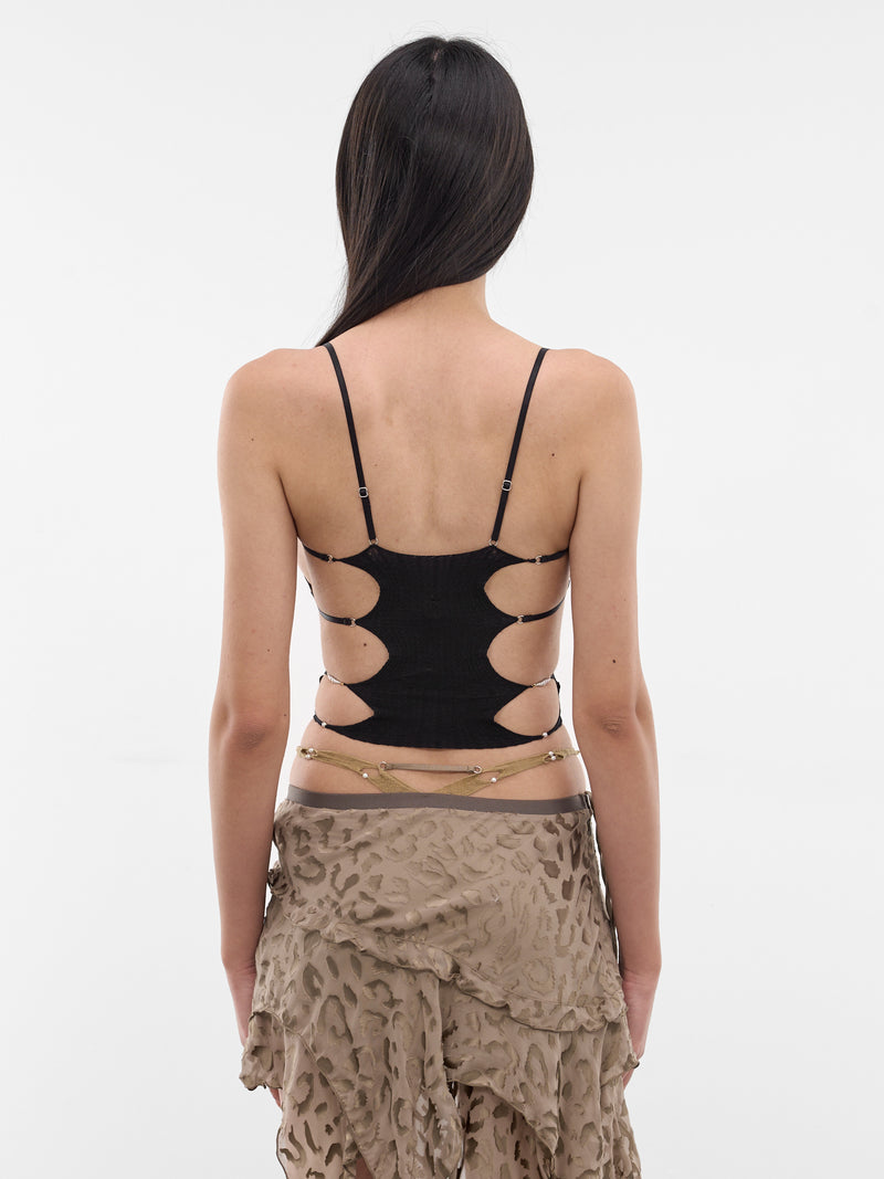 Onyx Sheer String Tank Top (S25SF01O-ONYX)