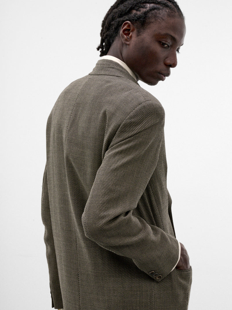 Gray Wool Inside Lapel Blazer (S26AW10JKT-DOBBY-GREY)