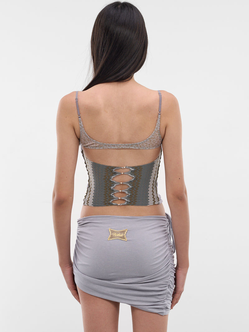 Blue Leopard Cut-Out Tank Top (S26CB02MB-MISTY-BLUE)