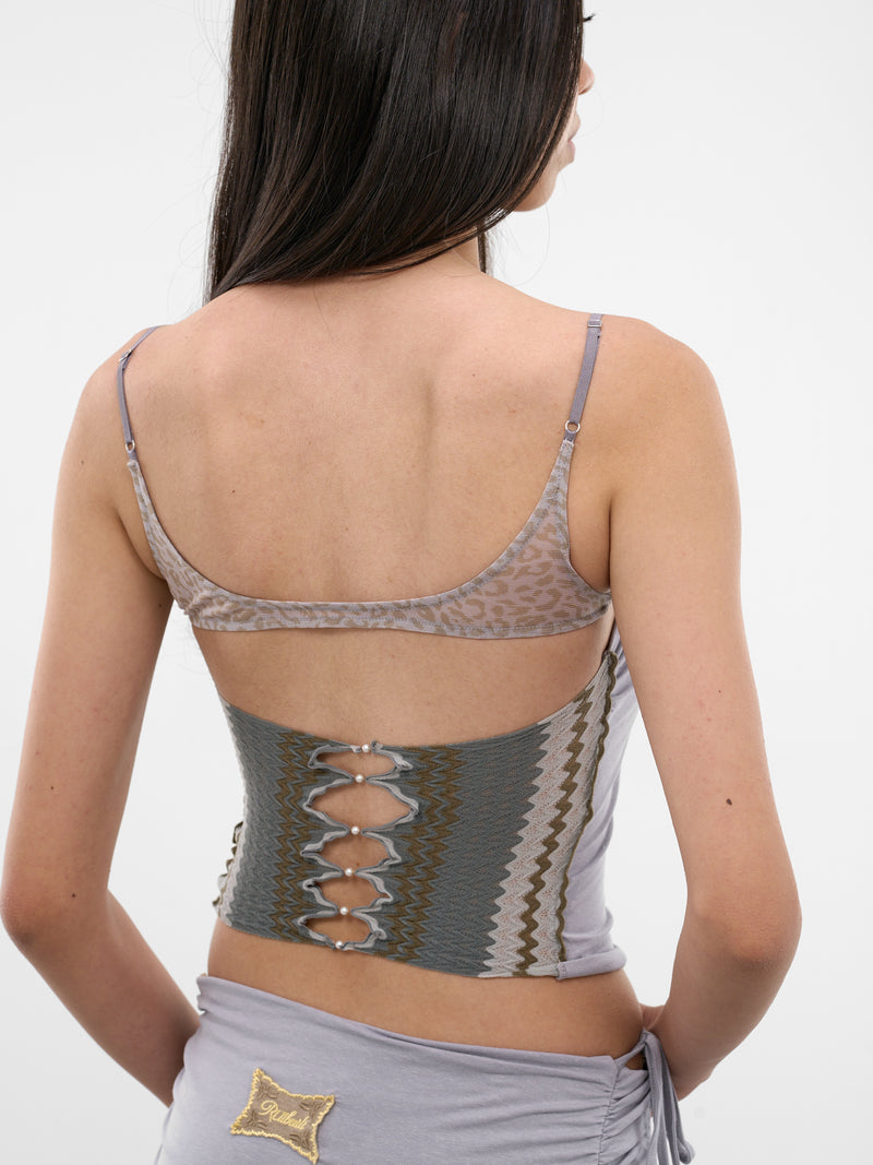 Blue Leopard Cut-Out Tank Top (S26CB02MB-MISTY-BLUE)