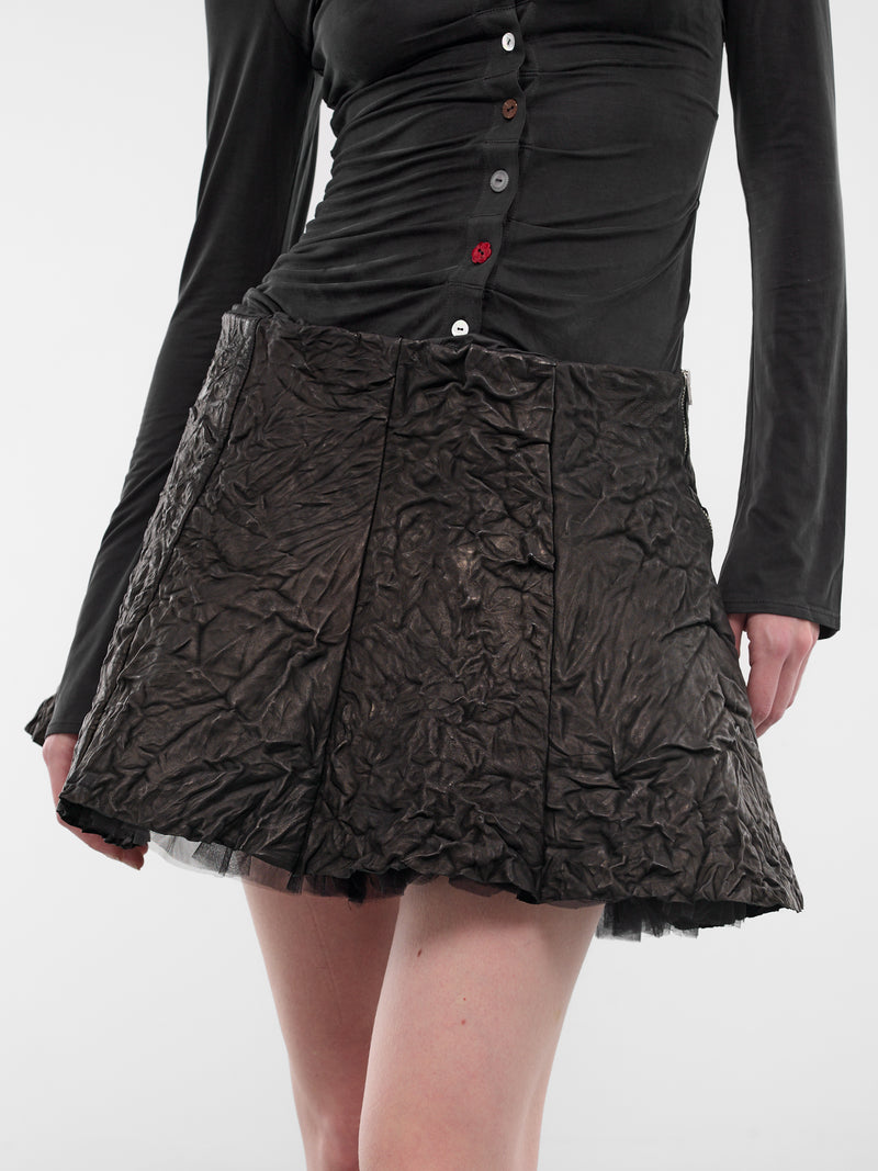AVAVAV Leather Tulle Mini Skirt | H.Lorenzo - detail 1