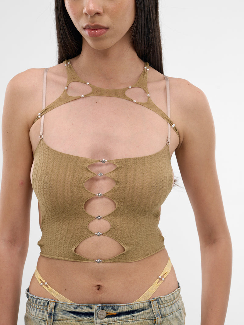 Coffee Sheer Shoulder Harness (S26SF03CO-COFFEE)