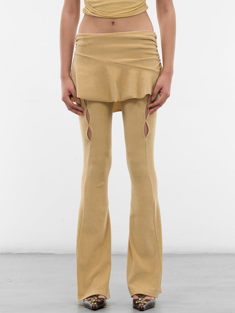 Towel Layered Skirt Flare Trousers (S26WV06WH-WHEAT)