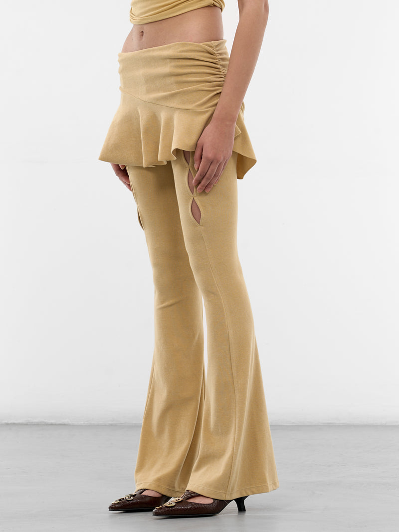 Towel Layered Skirt Flare Trousers (S26WV06WH-WHEAT)