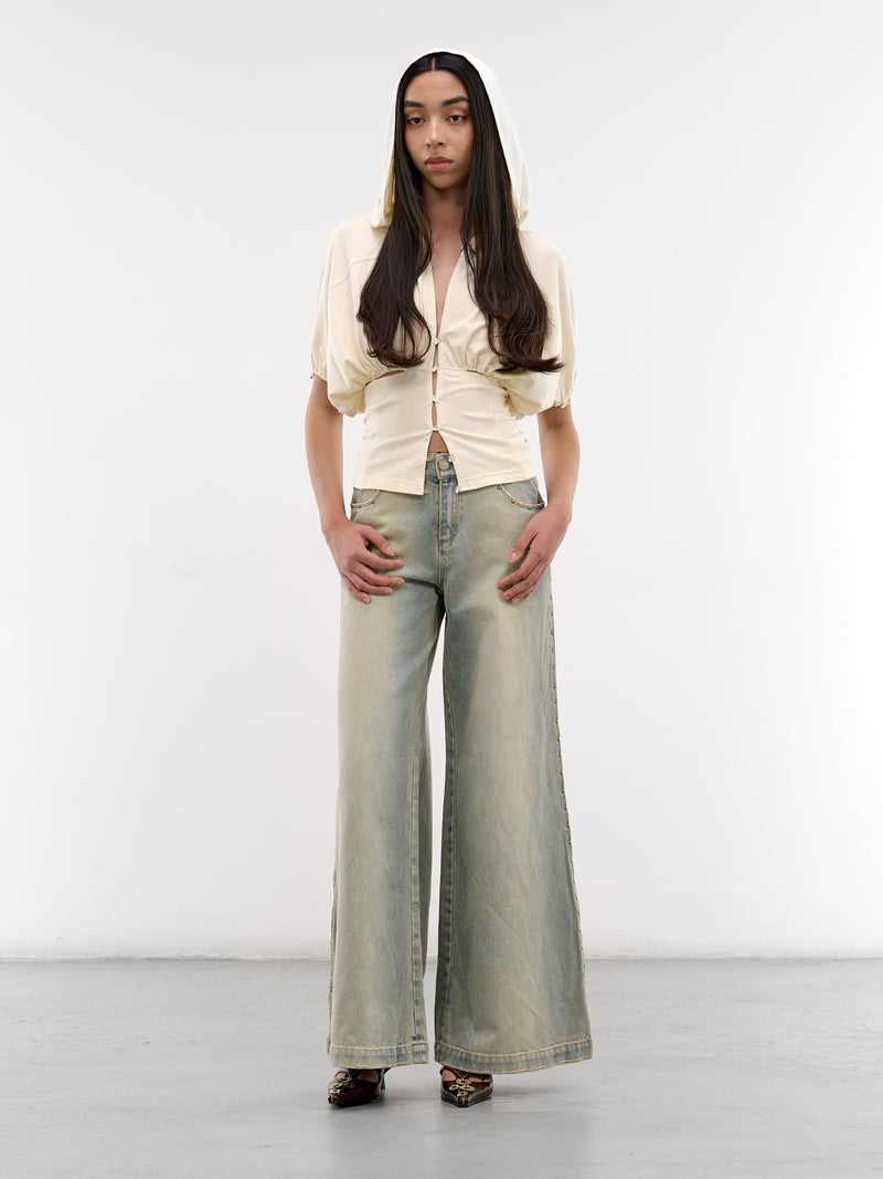 Detachable Sleeve Combo Hooded Jacket (S26WV09BO-BONE)