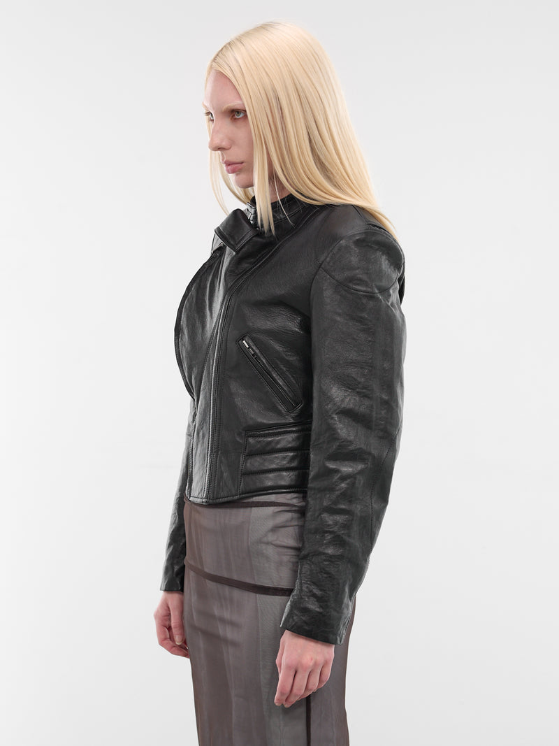 MAISON MARGIELA Leather Folded Collar Jacket | H.Lorenzo - side