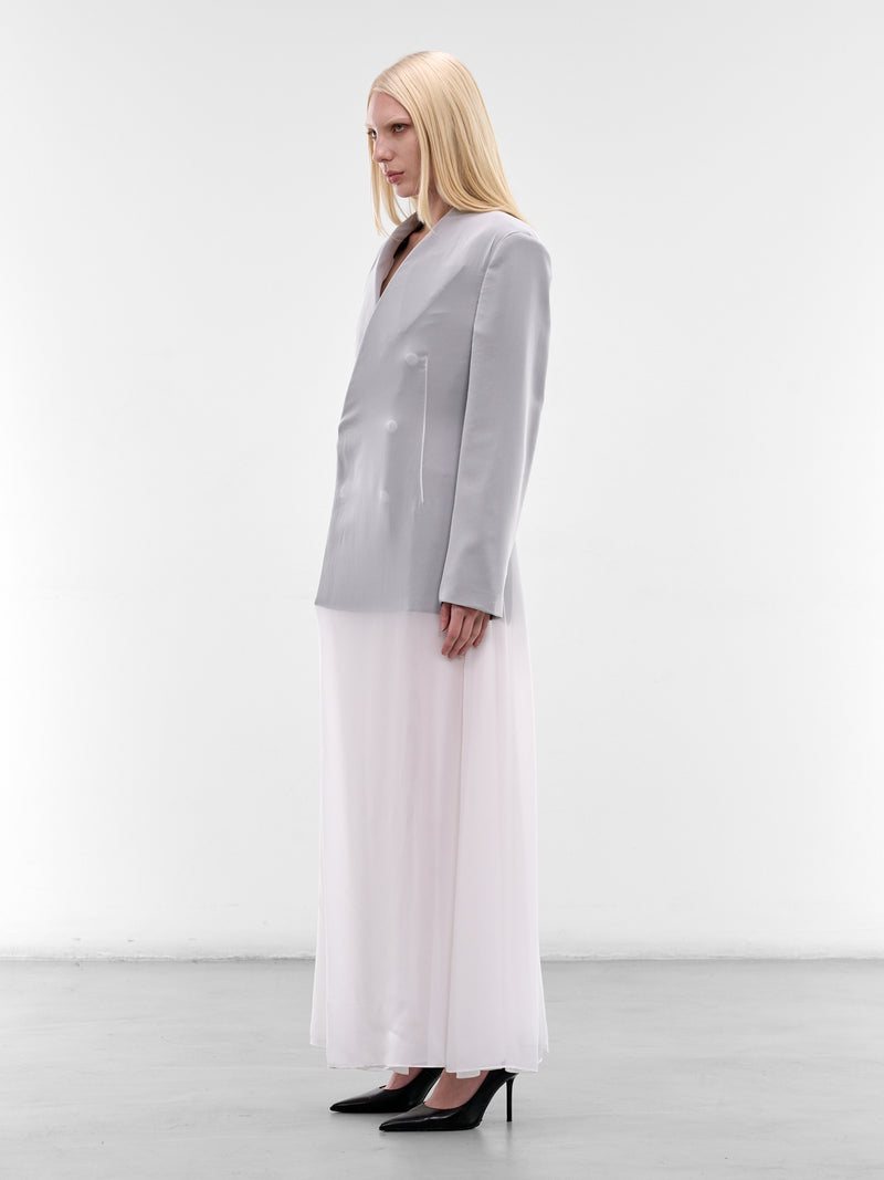 Layered Sheer Tailored Blazer Dress (S29DD0065-S37399-101-GRAY)