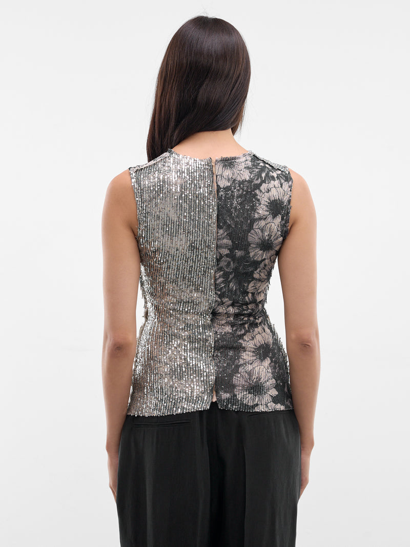 MAISON MARGIELA Sequin Floral Top | H.Lorenzo - back