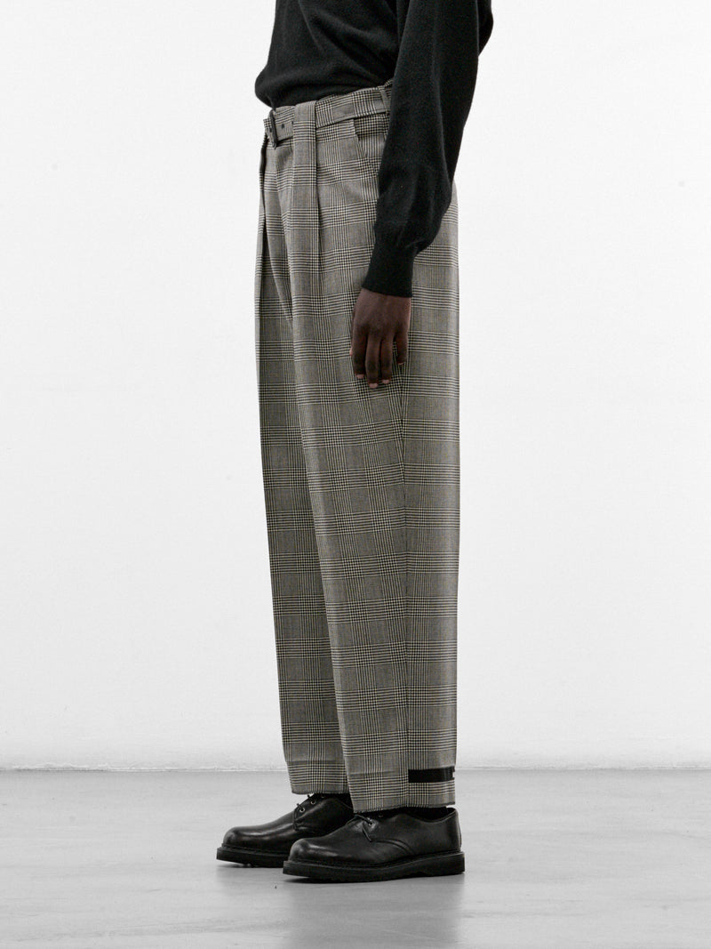 Gray Wool Pleated Straight Trousers (S30SC02B25-GREY)