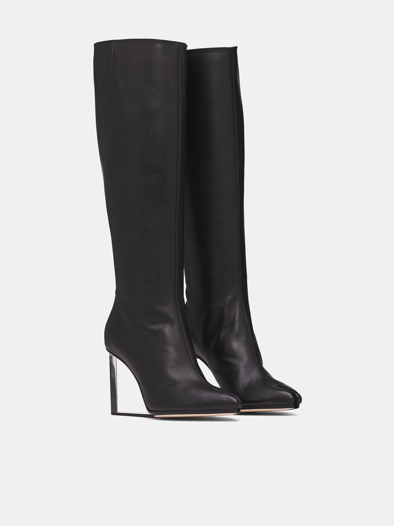 Black Tabi Claw Plexi Boots (S39WW0076-P7700-T8013-BLACK)