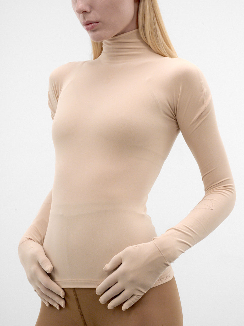Nude Nylon Collant Top (S4-M-4012-COLLANT-TOP-NUDE)