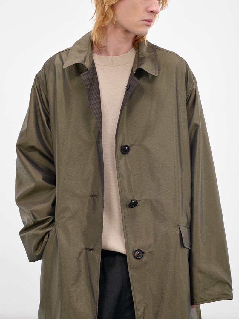 Reversible Check Taffeta Rain Coat (S50AH0142-MTN145-001F-CHECKED)