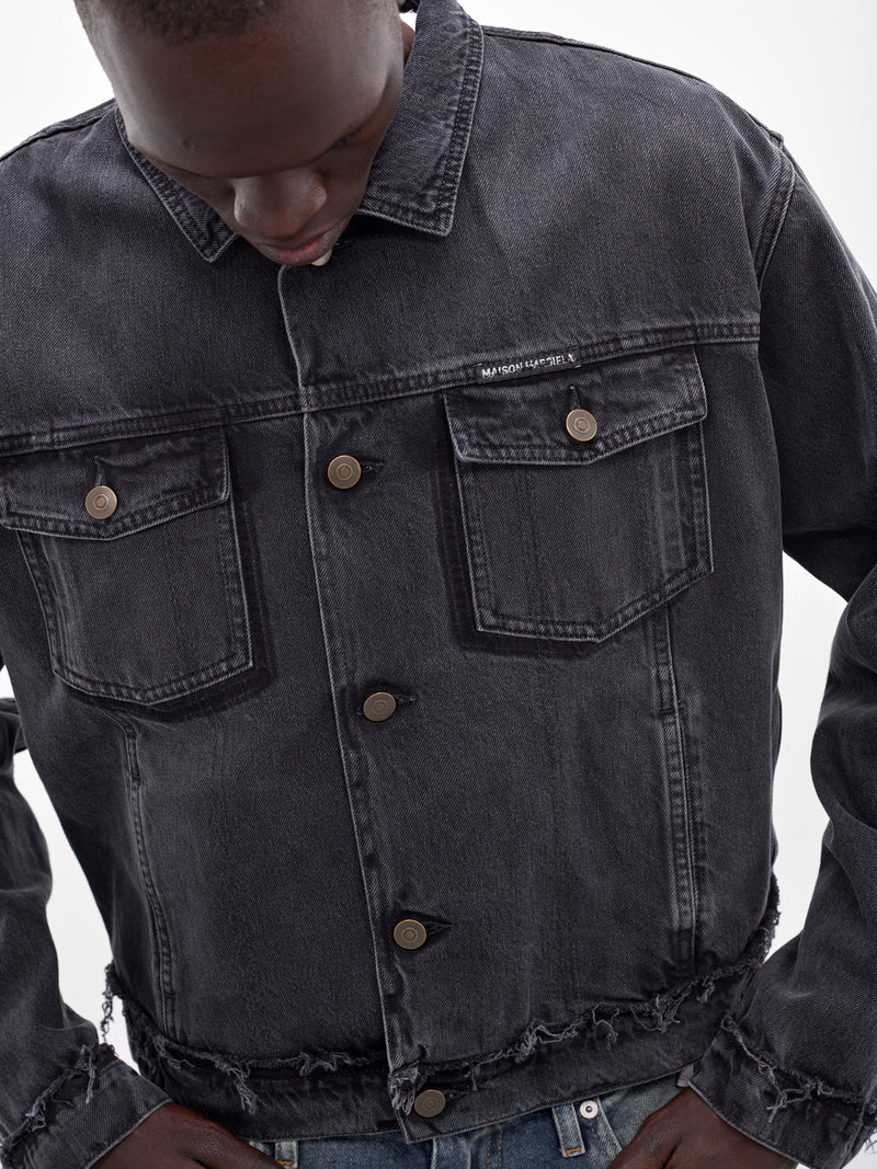 Black Boxy Washed Denim Jacket (S50AM0654-S30842-965-BLACK)