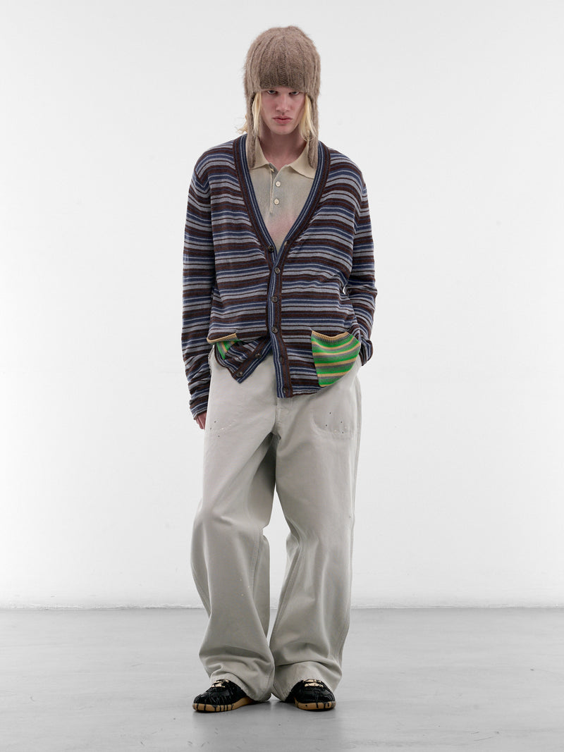 Striped Wool Cardigan (S50HP0055-M13323-001F-MULTI)