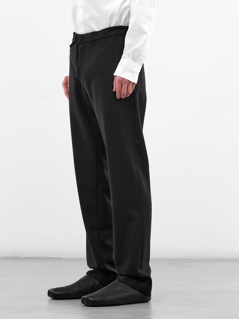Black Wool Drawstring Pants (S50KA0388-S47782-900-BLACK)