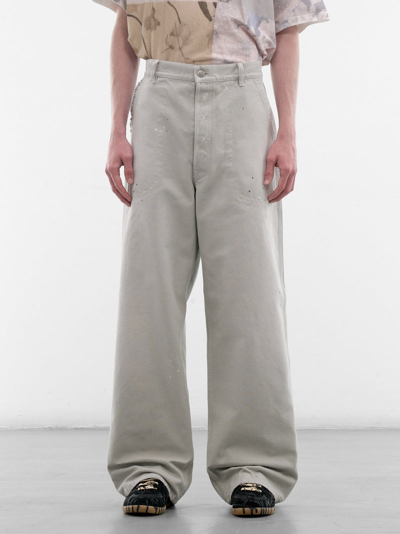 Gray Wide Workwear Trousers (S50KA0728-M35926-962-PEARL-GRE)