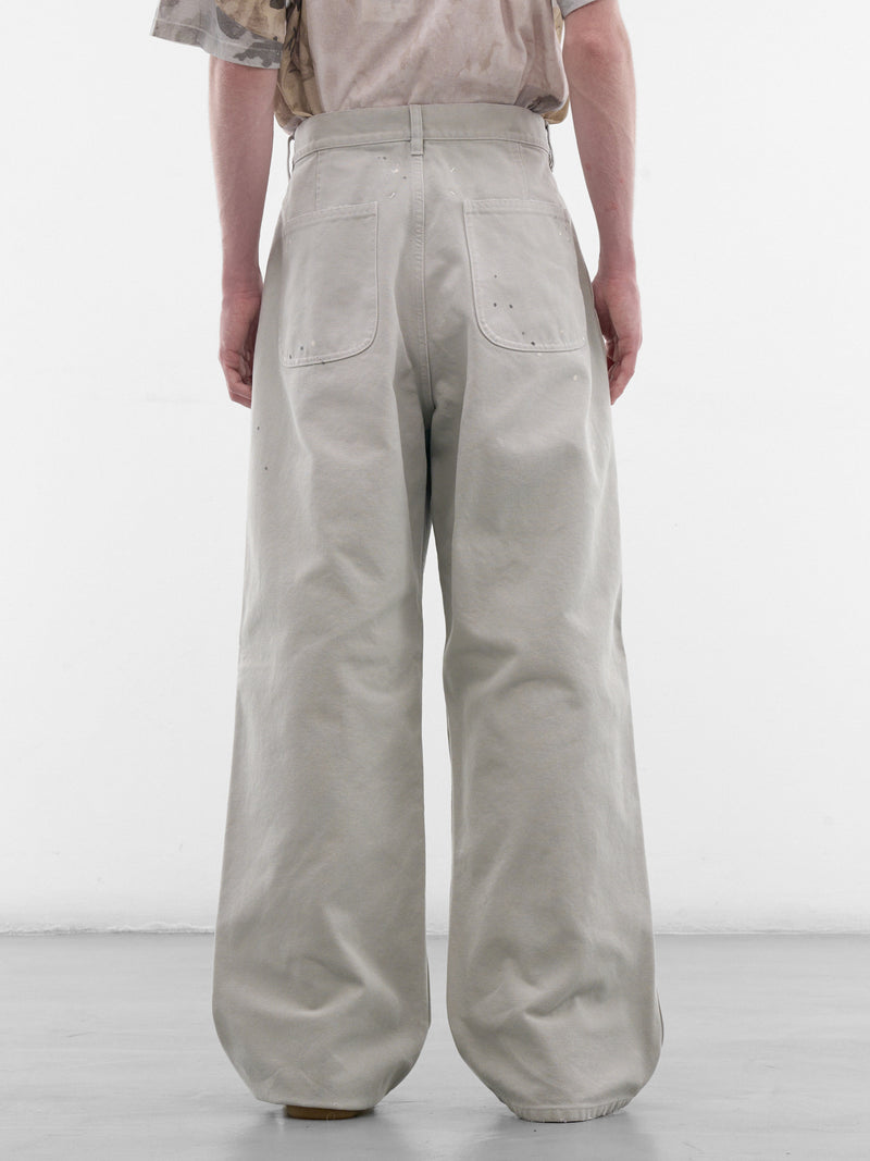 Gray Wide Workwear Trousers (S50KA0728-M35926-962-PEARL-GRE)
