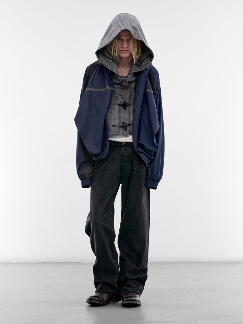 Gray Glen Check Hooded Vest (S50TH0067-M35904-001F-GREY-CHE)