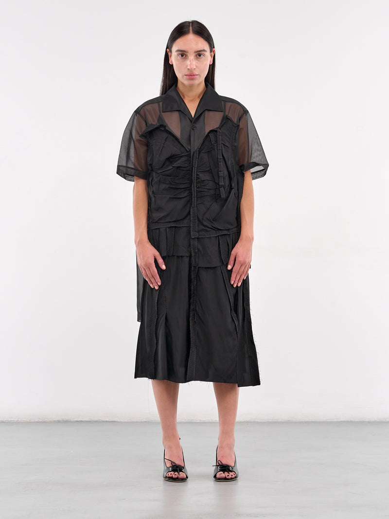 Deconstructed Midi Dress (S51DD0027-MTJ020-BLACK)