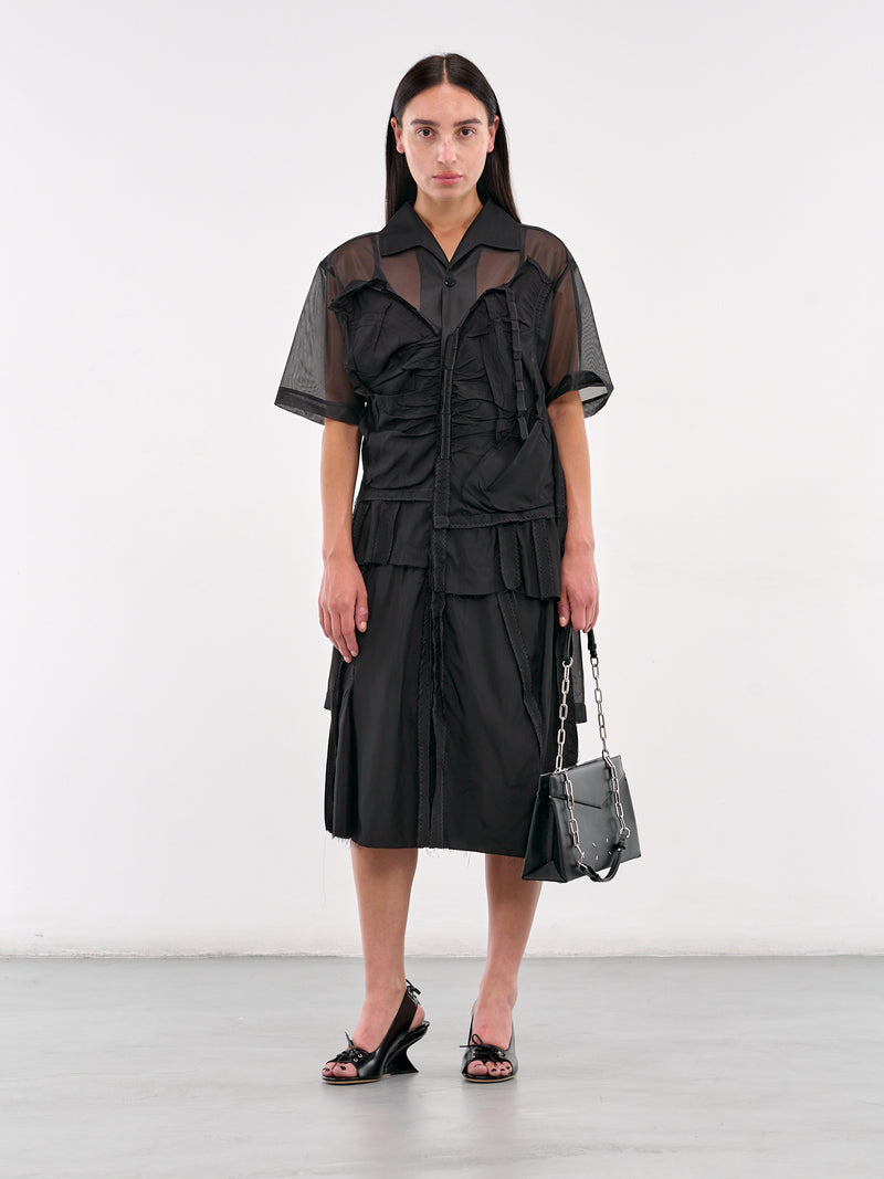 Deconstructed Midi Dress (S51DD0027-MTJ020-BLACK)