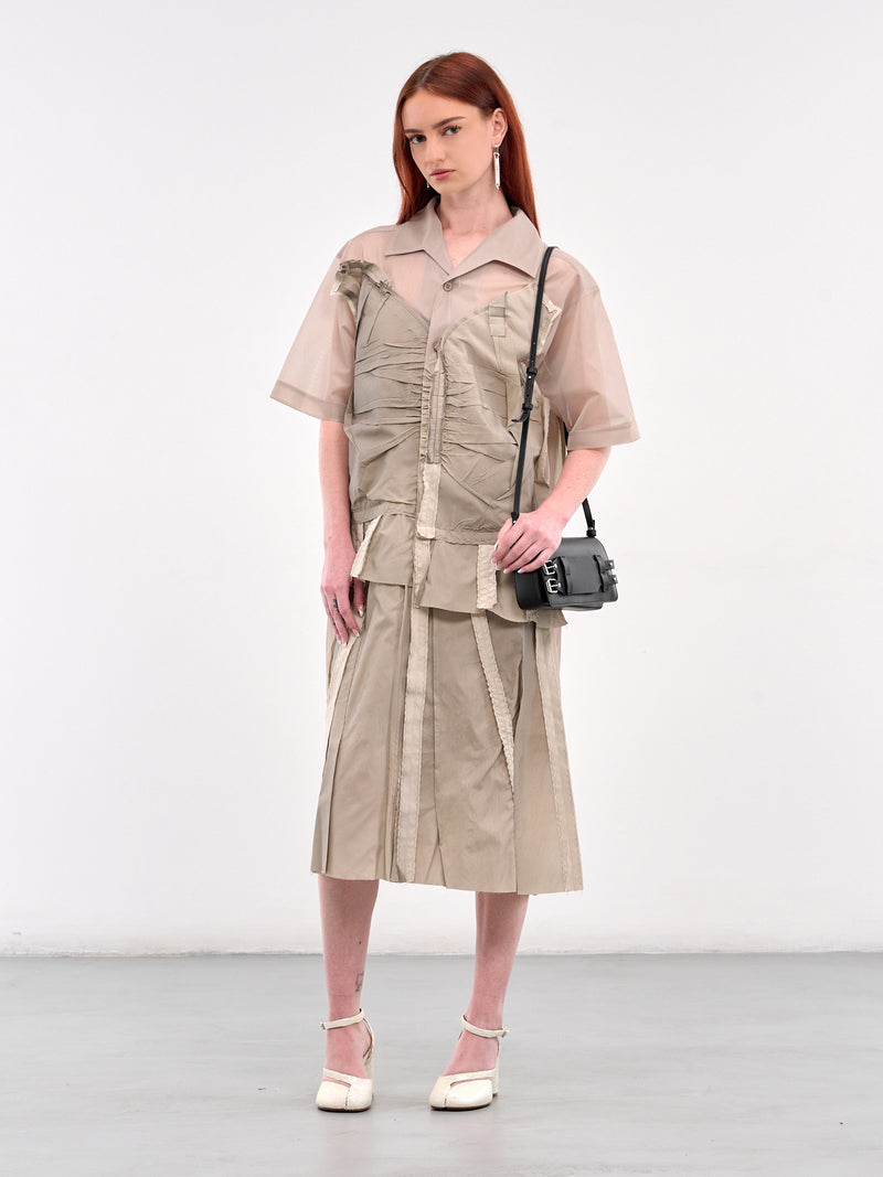 Deconstructed Midi Dress (S51DD0033-MTJ020-BEIGE)