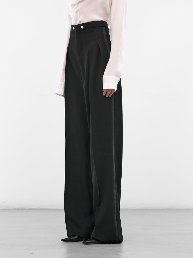Black Wool Tailored Trousers (S51KA0611-S78389-900-BLACK)
