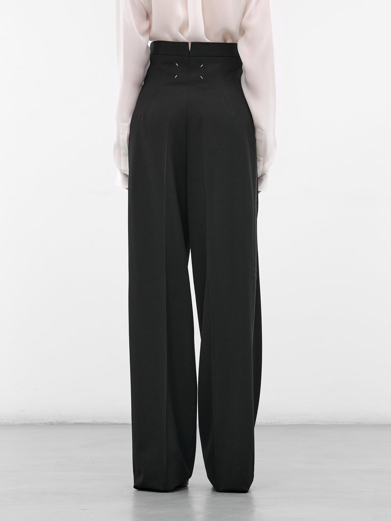 Black Wool Tailored Trousers (S51KA0611-S78389-900-BLACK)