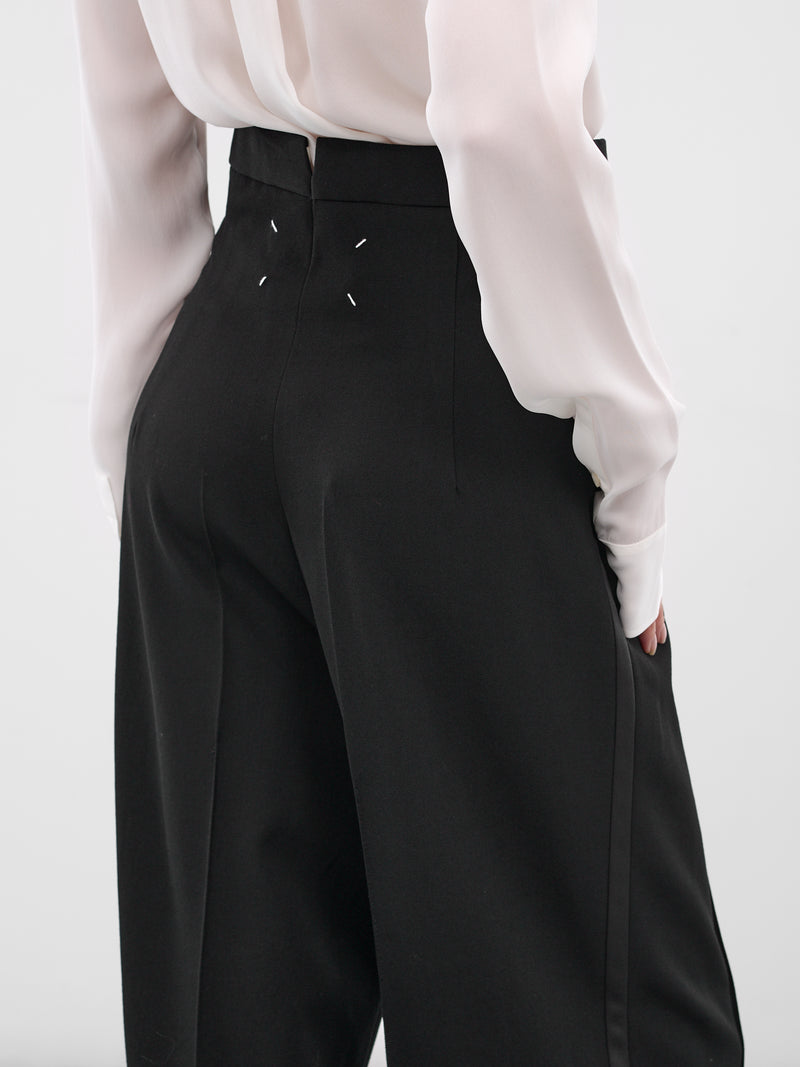 Black Wool Tailored Trousers (S51KA0611-S78389-900-BLACK)