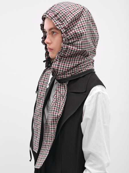 ウィッグ・エクステ SCARF HAT (M) / Checked-Navy Checked Technical Headscarf (S51TH0092-M35657-001F-MULTI)