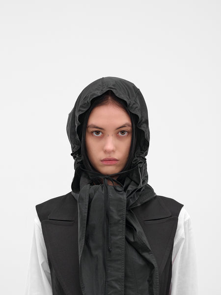 Margarines hooded scarf マフラー black Margarines hooded scarf マフラー black Black Hooded Scarf