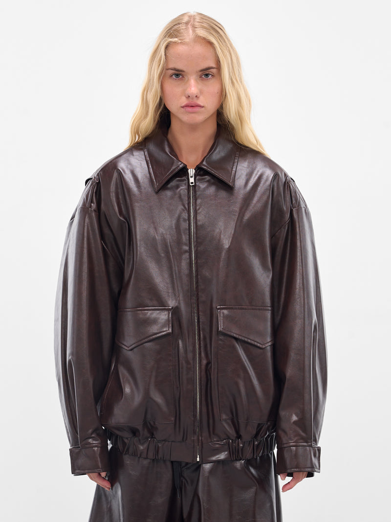 MM6 MAISON MARGIELA Faux Leather Jacket | H.Lorenzo - front