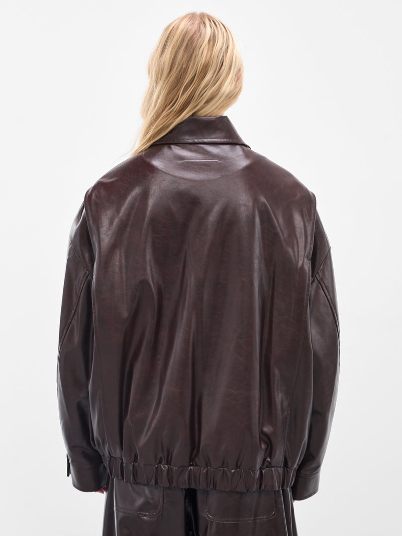 MM6 MAISON MARGIELA Faux Leather Jacket | H.Lorenzo - back