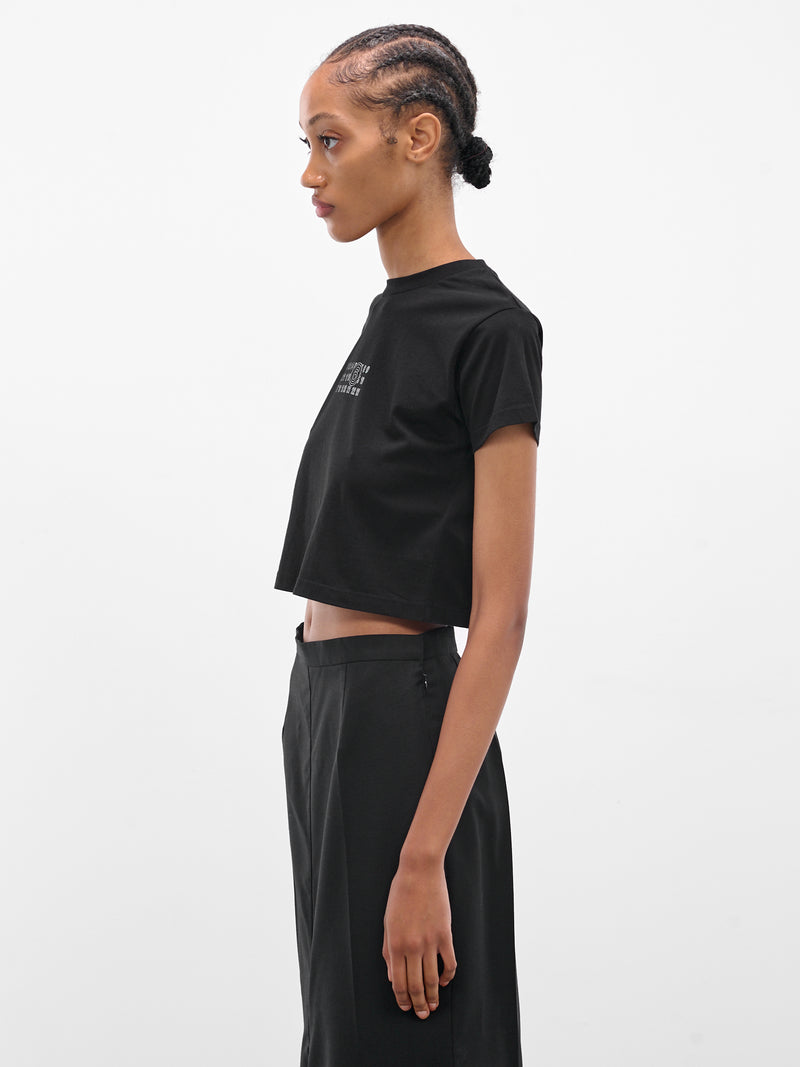 Black Cropped Numeric Logo Tee (S52GC0352-S24312-900-BLACK)