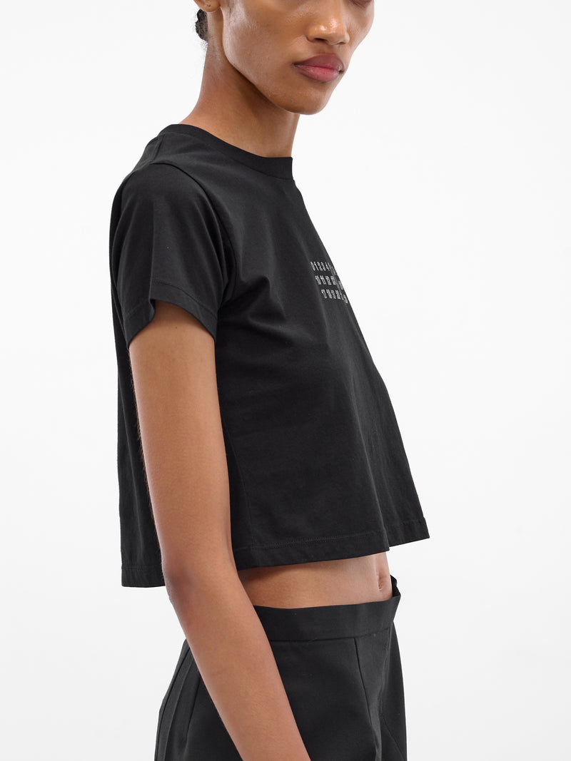 Black Cropped Numeric Logo Tee (S52GC0352-S24312-900-BLACK)