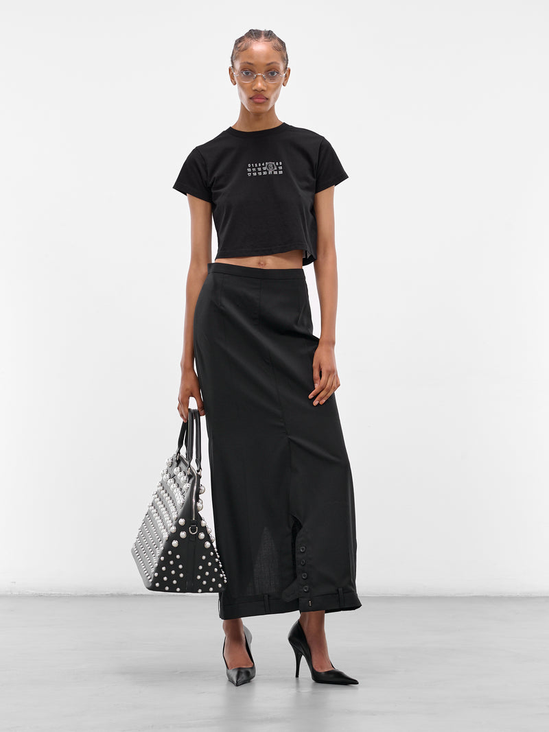 Black Cropped Numeric Logo Tee (S52GC0352-S24312-900-BLACK)