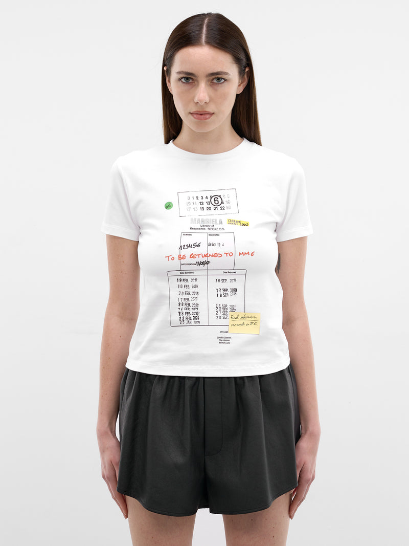 White Cotton Graphic Print Tee (S52GC0360-M20185-100-WHITE)