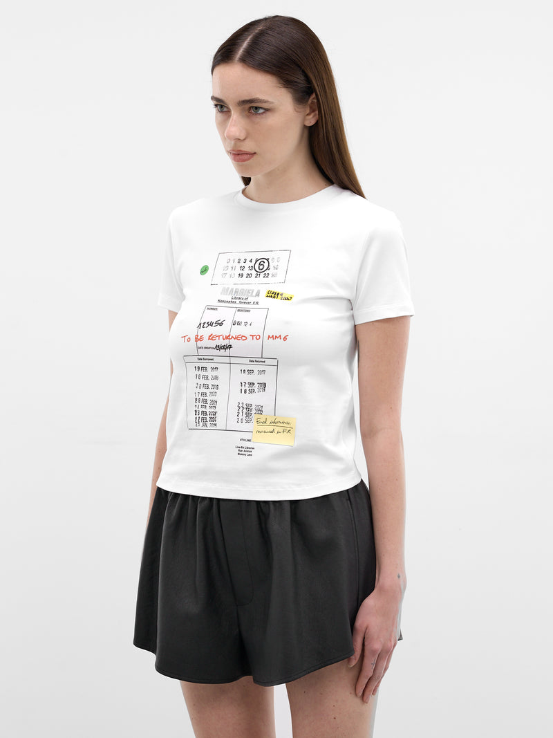 White Cotton Graphic Print Tee (S52GC0360-M20185-100-WHITE)