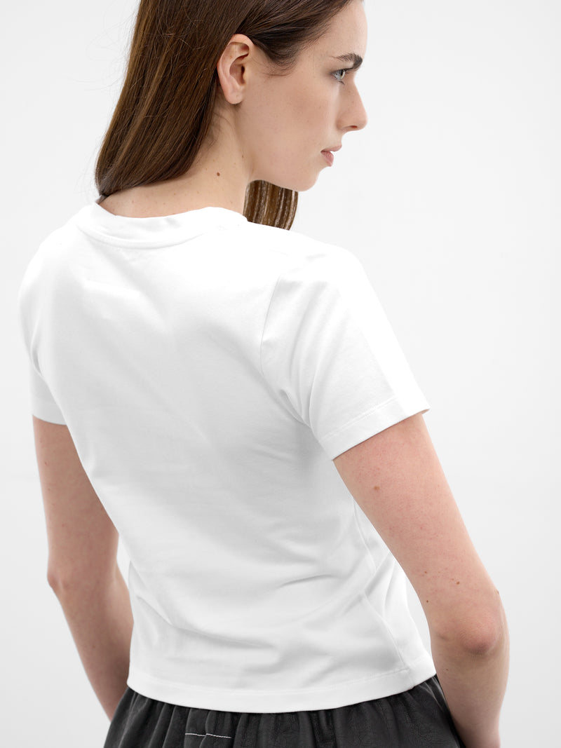 White Cotton Graphic Print Tee (S52GC0360-M20185-100-WHITE)