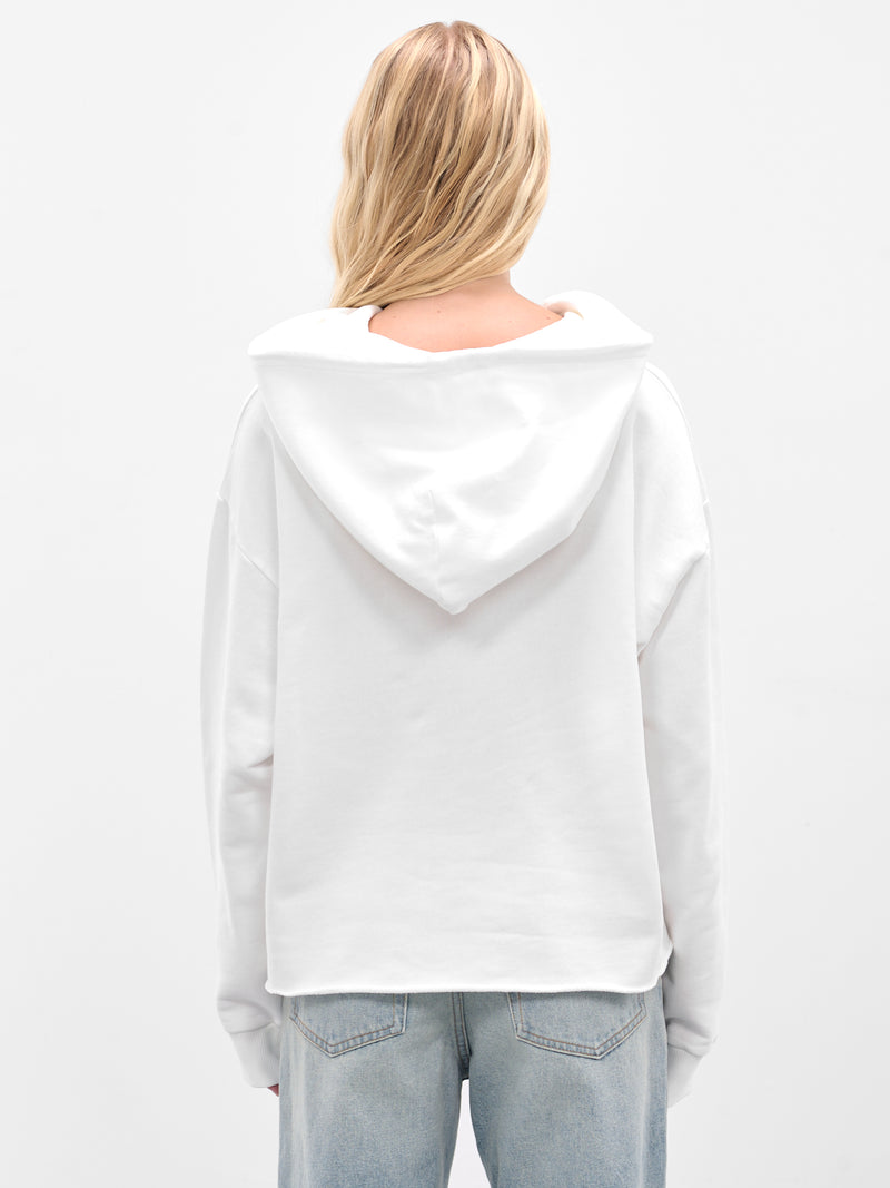 MM6 MAISON MARGIELA Boxy Cropped Hoodie | H.Lorenzo - back